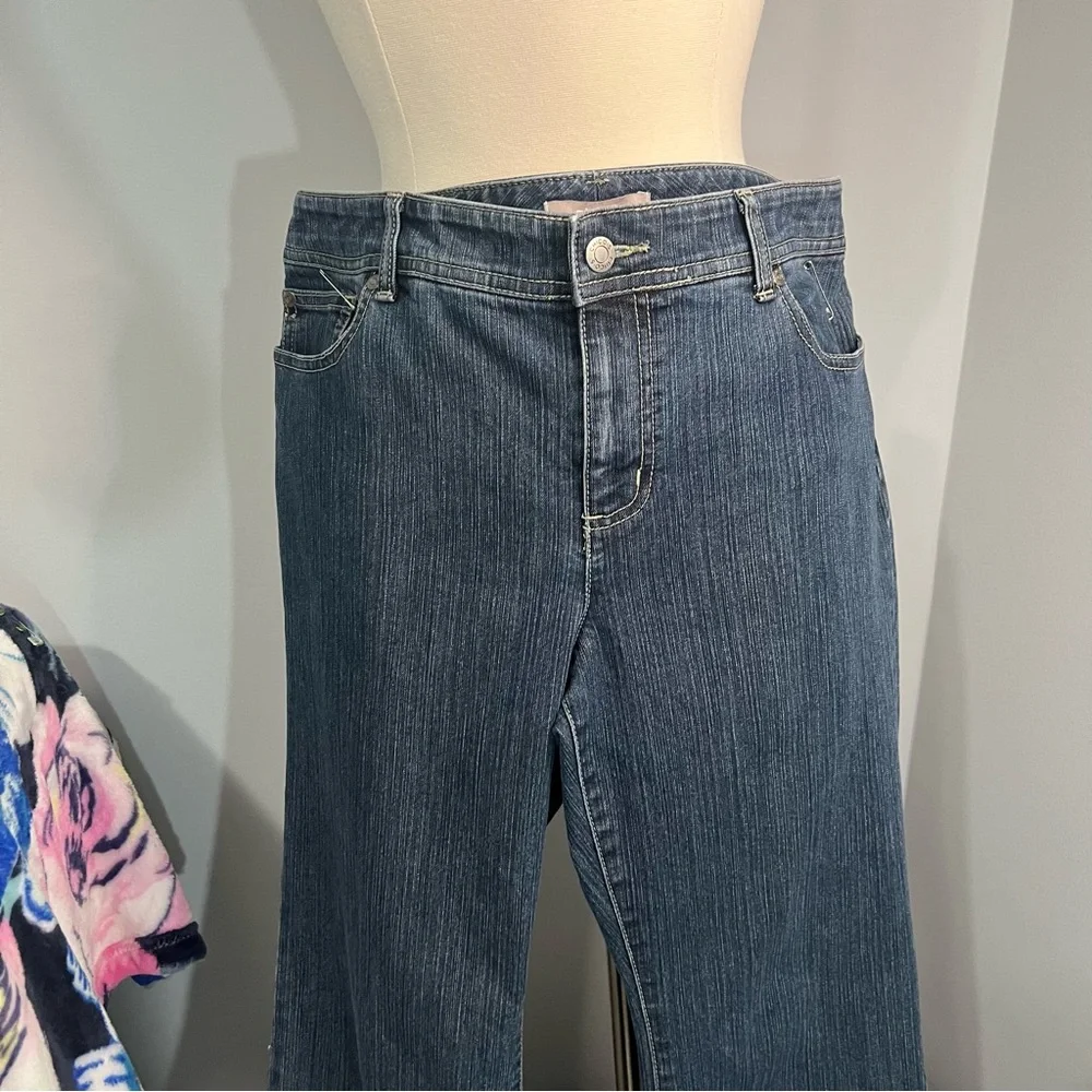 Chico's Dark Blue Boot Cut Jeans - Picture 2 of 13